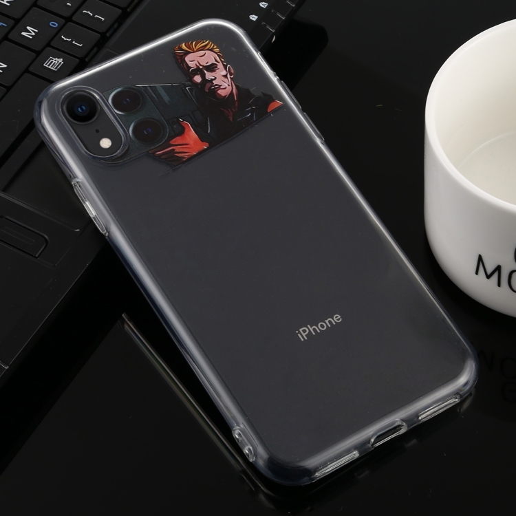 

For iPhone XR Creative 1.5mm TPU Transparent Protective Case