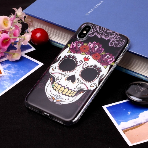 

Skull Pattern Soft TPU Protective Case for iPhone XR