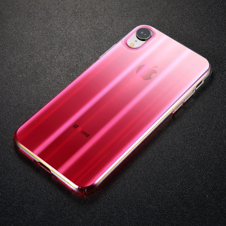 

Baseus Aurora Ultra-thin Electroplating CD Texture PC Protective Case for iPhone XR