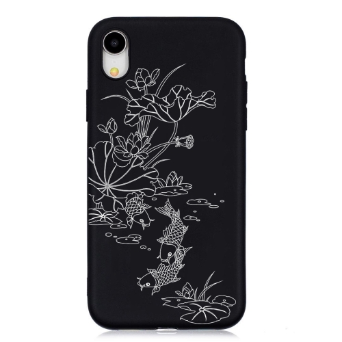 

Lotus Pond Painted Pattern Soft TPU Case for iPhone XR