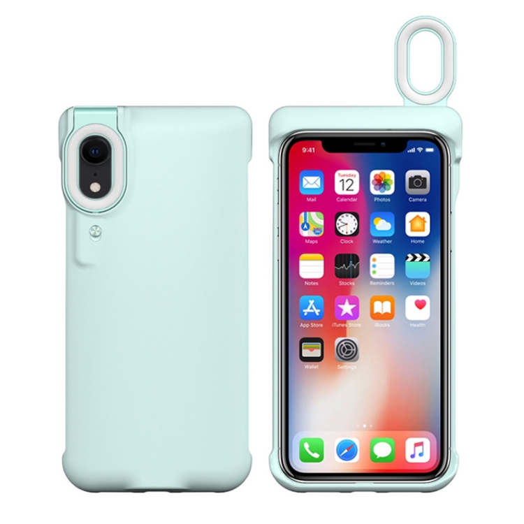 

Ring Flash Selfie Fill Light Protective Case For iPhone XR(Green)