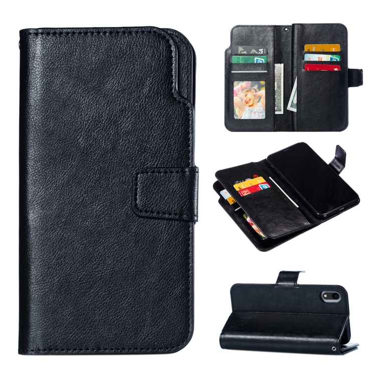 

Crazy Horse Texture Horizontal Flip Leather Case for iPhone XR, with Card Slots & Wallet & Photo Frame (Black)