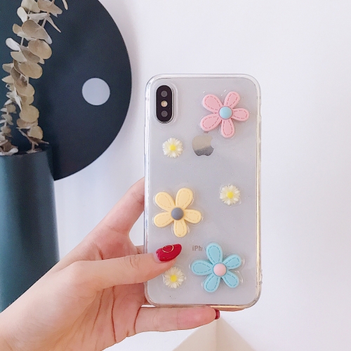 

Shockproof Epoxy Daisy Pattern Soft TPU Case for iPhone XR