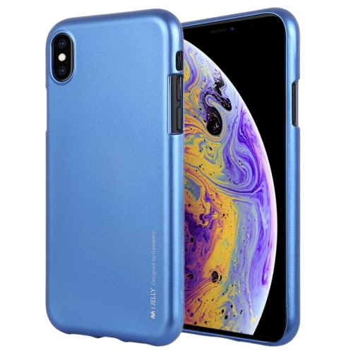 

MERCURY GOOSPERY I JELLY Metal Series Shockproof Soft TPU Case for iPhone XS / X(Blue)