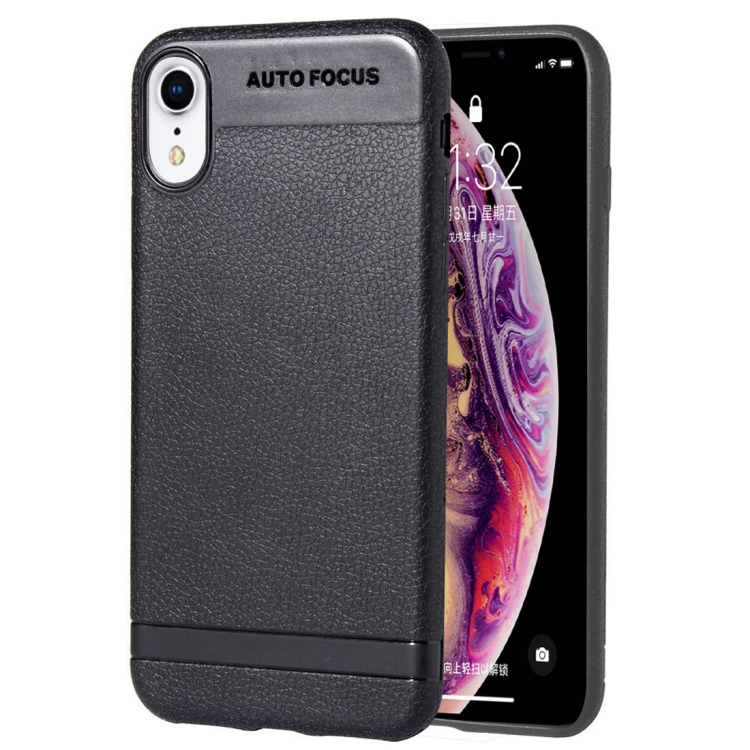 

Litchi Texture TPU Shockproof Case for iPhone XR (Black)