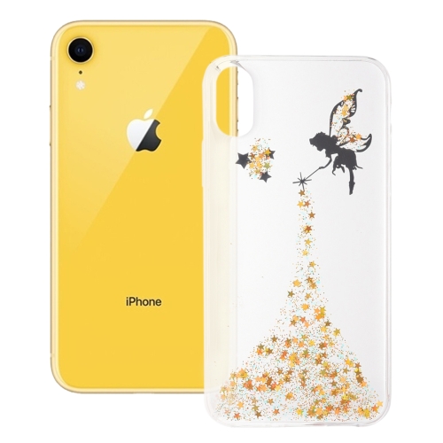 

Epoxy Angel Pattern Soft Case For iPhone XR 6.1 inch(Gold)