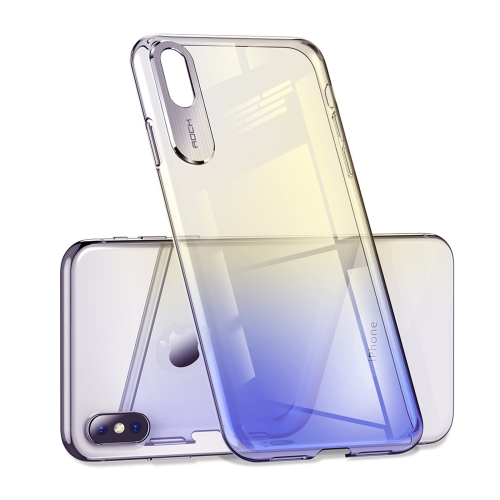 

ROCK Gradient Color PC Protective Case for iPhone XS / X(Blue)