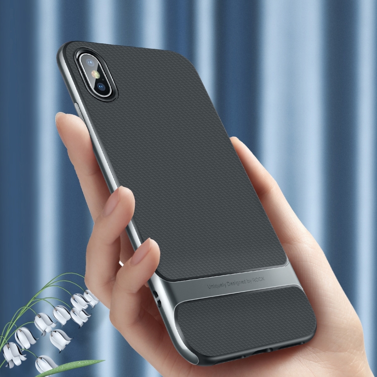 

ROCK Royce Series PC + TPU Protective Case for iPhone XS (Grey)