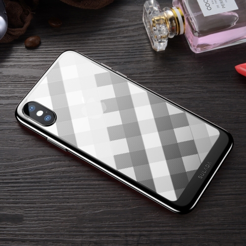 

SULADA Plating + Radium Carving TPU Soft Case for iPhone XS / X (Black)
