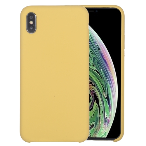 

Four Corners Full Coverage Liquid Silicone Case for iPhone XR(Yellow)