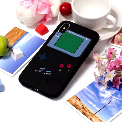 

Game Boy Pattern Silicone Protective Case for iPhone X / XS (Black)