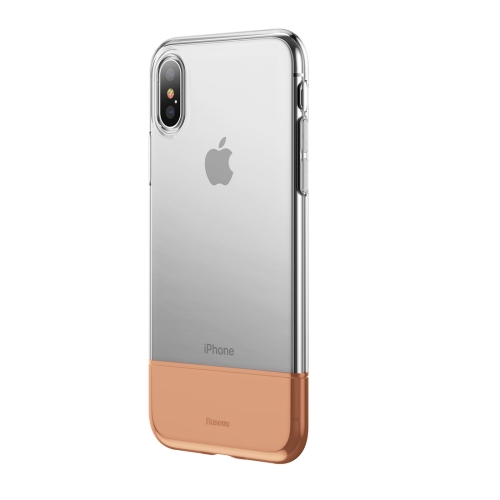 

Baseus Soft and Hard Mosaic Combination TPU + PC Full Protective Case for iPhone XS(Gold)