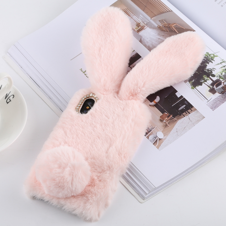 

Cute Rabbit Ears Style Plush Case for iPhone X / XS (Pink)