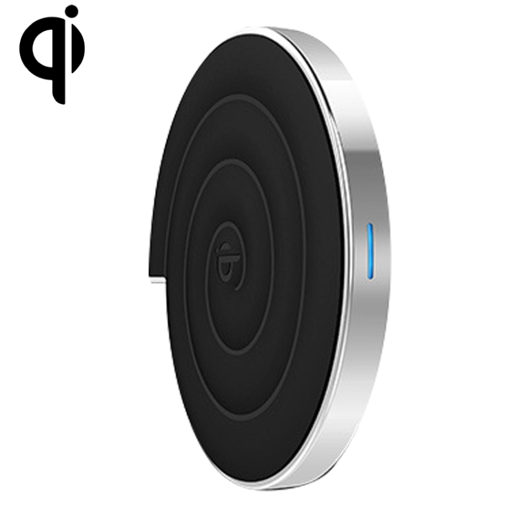 

5W Ultrathin Intelligent Recognition Circular Fast Charging Qi Standard Wireless Charger (Black)