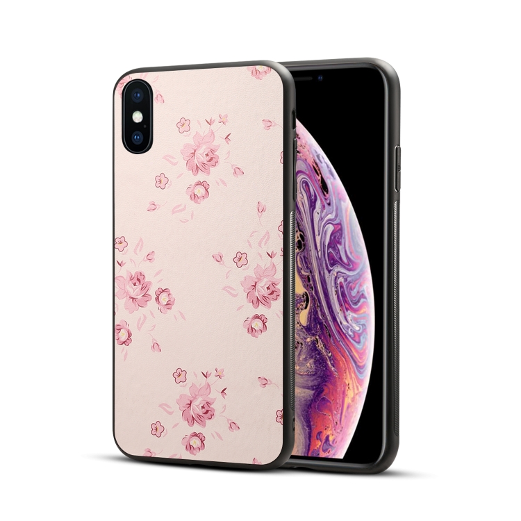 

Peach Flower Pattern TPU + PC Case for iPhone XS