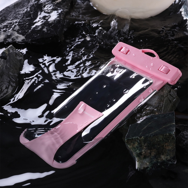 

JOYROOM JR-CY264 TPU Transparent Touch Screen Hand-held IPX8 Waterproof Bag for Smart Phones 6.8 inch or below (Pink)