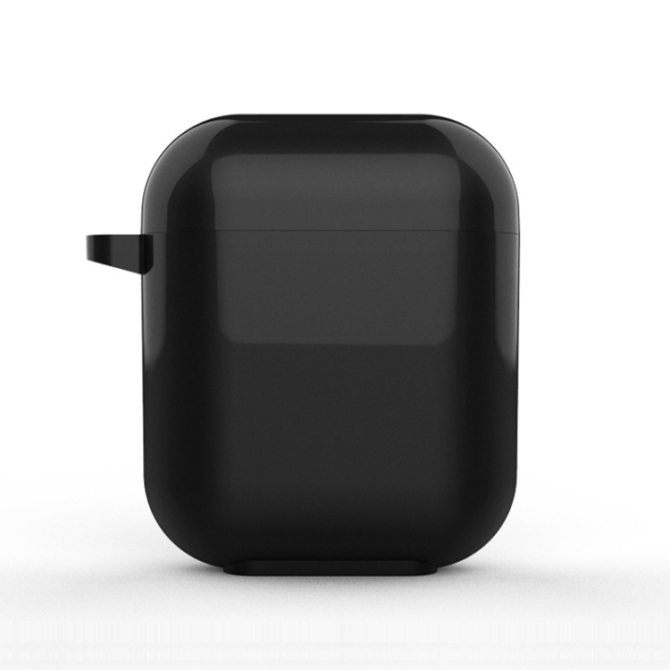 

For Airpods1/2 Simple Fluorescent Solid Color Apple Earphone Cover (Black)