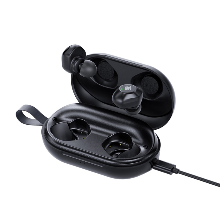 

ROCK EB80 Bean TWS Bluetooth 5.0 Wireless Active Noise Cancelling Earphone (Black)