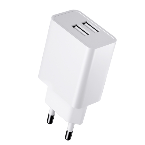 

ROCK SPACE T29 Dual USB Quick Charging Travel Charger Adapter 5V 2.4A, EU Plug (White)