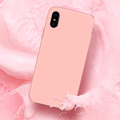 

TOTUDESIGN Liquid Silicone Dropproof Full Coverage Case for iPhone XS / X(Pink)