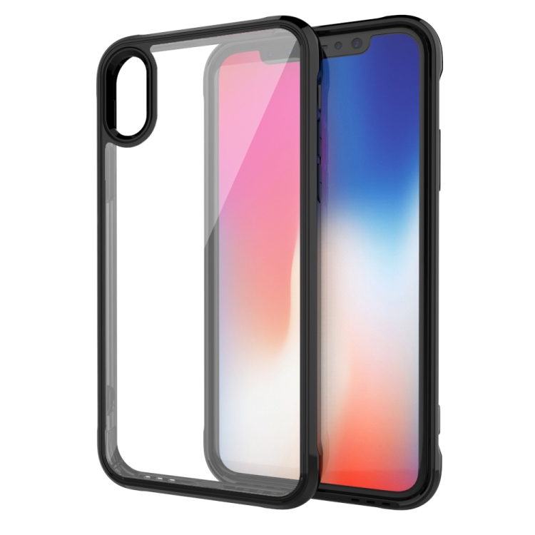 

Transparent Acrylic + TPU Airbag Shockproof Case for iPhone XS / X (Black)