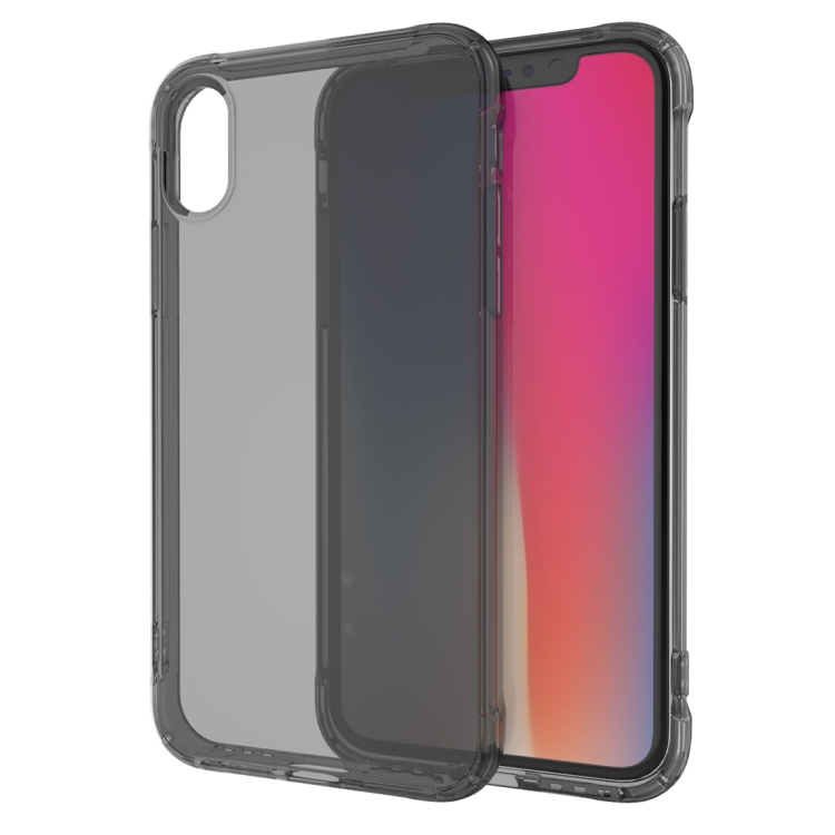 

Transparent TPU Airbag Shockproof Case for iPhone XS / X (Black)