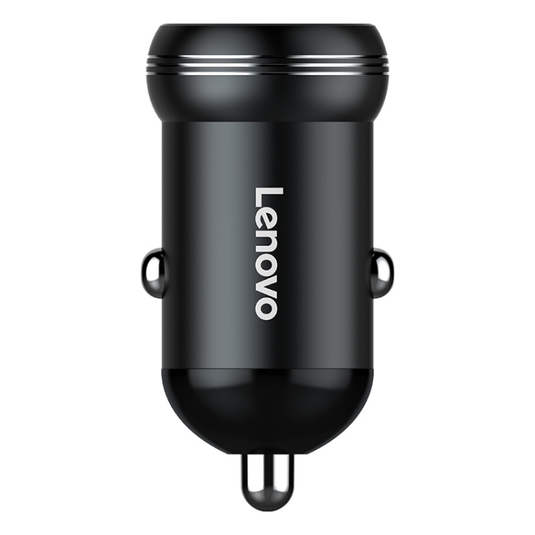 

Original Lenovo HC11 2.4A Output Dual USB Mini Car Charger (Black)