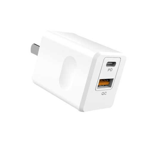 

Original Lenovo RAGAU 18W USB-C / Type-C + QC3.0 USB-A Foldable Mini Quick Charger, US Plug (White)