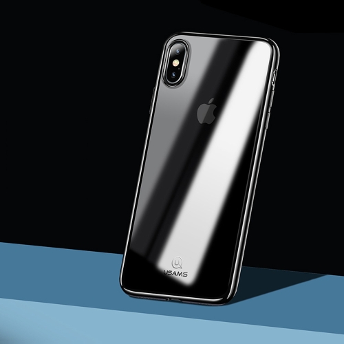 

USAMS US-BH446 Electroplating TPU Case for iPhone XS / X(Black)