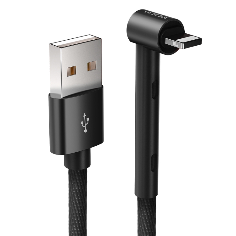 

ROCK 1.2m USB to 8 Pin Metal Weave Style Fast Charging & Sync Bracket Data Cable, For iPhone XR / iPhone XS MAX / iPhone X & XS / iPhone 8 & 8 Plus / iPhone 7 & 7 Plus / iPhone 6 & 6s & 6 Plus & 6s Plus / iPad(Black)
