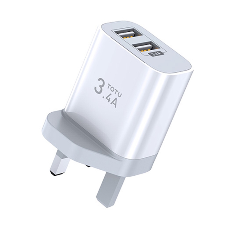 

TOTUDESIGN Minimal Series CACA-021 PD 3.4A Dual USB Ports Travel Charger, UK Plug