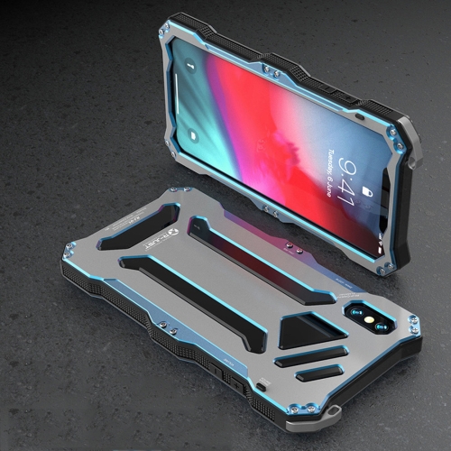 

Gundam Rugged Armor Metal + TPU Protective Case for iPhone X / XS(Grey)