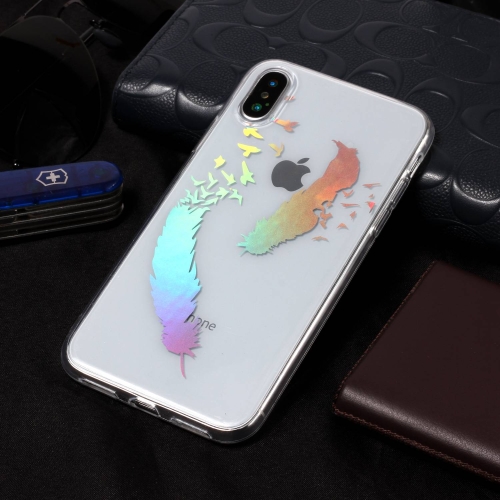 

IMD Process Colorful Laser Transparent Clear TPU Case for iPhone XS / X