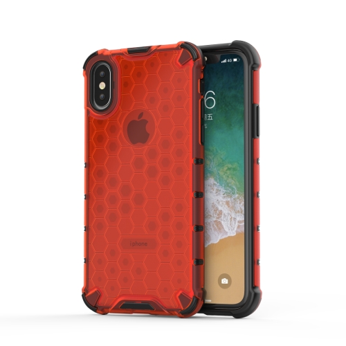 

Shockproof Honeycomb PC + TPU Protective Case for iPhone X / XS (Red)
