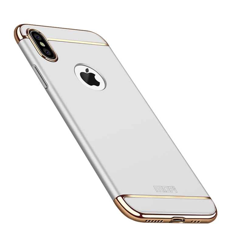 

MOFI Three Stage Splicing Full Coverage PC Case for iPhone XS (Silver)