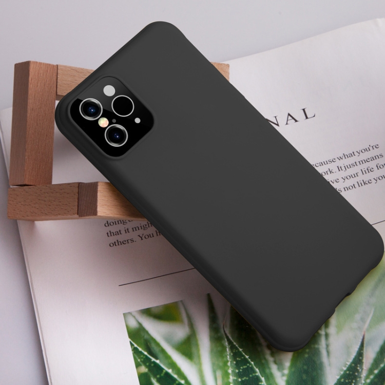 

For iPhone XS Max Creative Solid Color Liquid Silicone Case (Black)