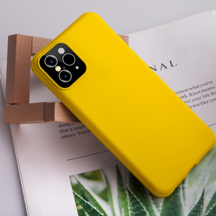

For iPhone XS Max Creative Solid Color Liquid Silicone Case (Yellow)