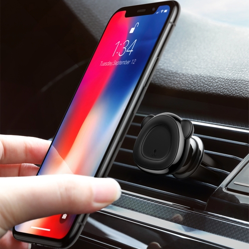 

Baseus SUBR-A01 Bear Magnetic Car Mount Phone Holder, For iPhone, Galaxy, Huawei, Xiaomi, HTC, Sony and Other Smartphones(Black)