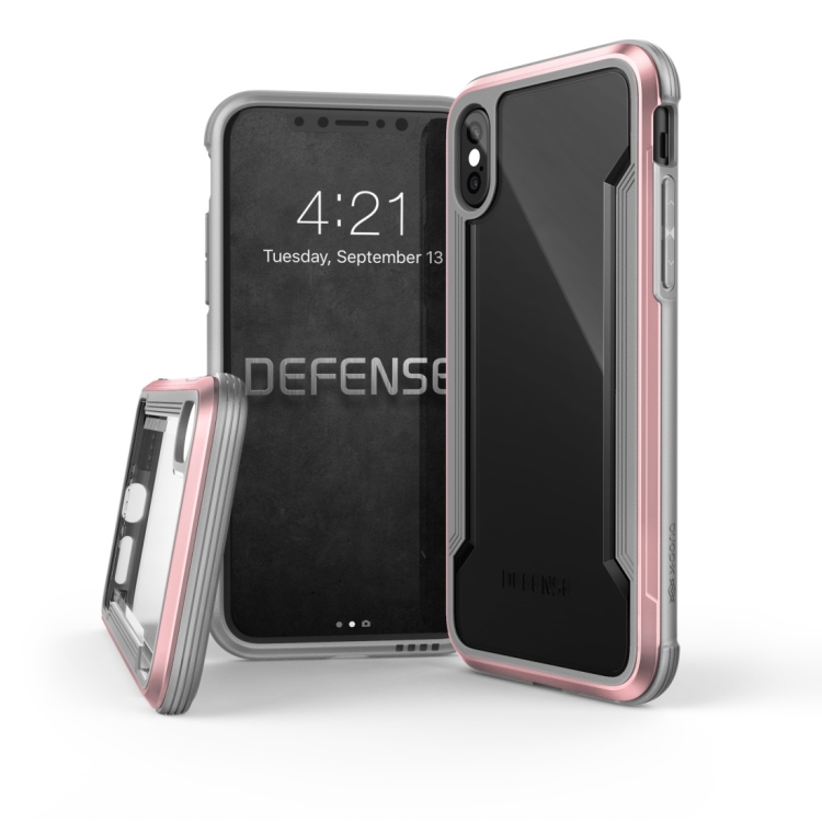 

X-doria PC+Metal+TPU Built-in Air Tank Shockproof Protective Case for iPhone X / XS (Rose Gold)