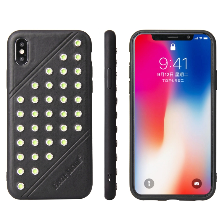 

Star Series Retro Crazy Horse Texture PU Leather Case for iPhone XS / X (Black)
