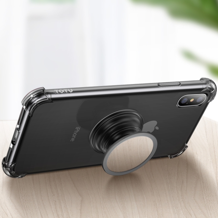 

TOTUDESIGN TPU Case for iPhone XR with Magnetic Holder (Transparent)