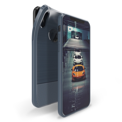 

DUX DUCIS MOJO Series Shockproof Magnetic Carbon Fiber TPU Case for iPhone X / XS (Blue)