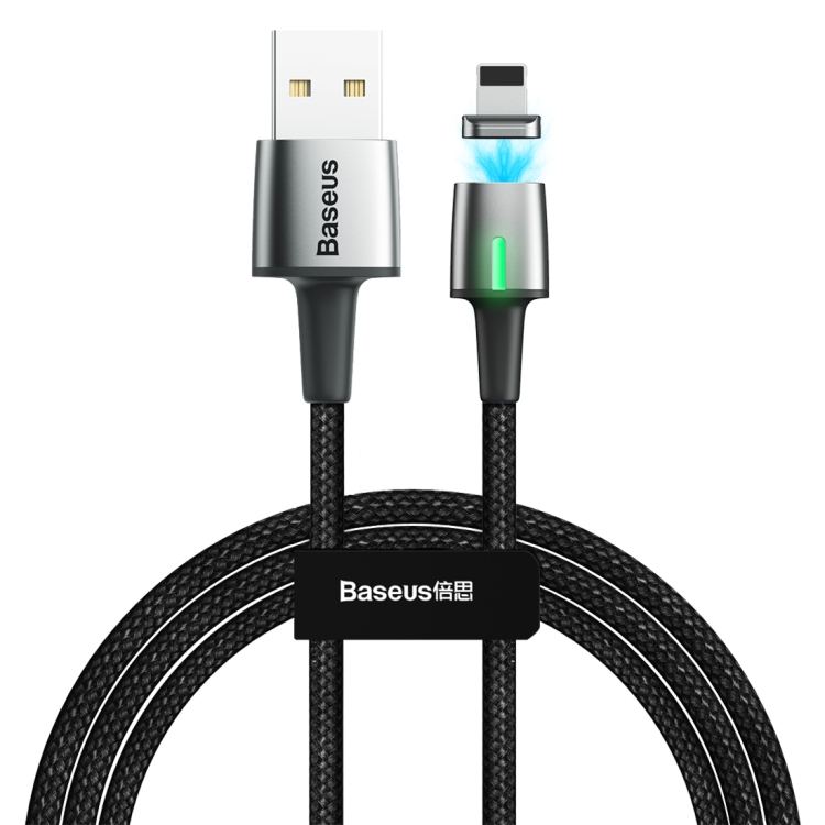 

Baseus 1.5A 8 Pin to USB Zinc Magnetic Charging Cable, Length: 2m(Black)