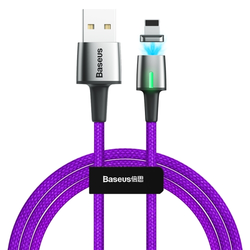 

Baseus 1.5A 8 Pin to USB Zinc Magnetic Charging Cable, Length: 2m(Purple)