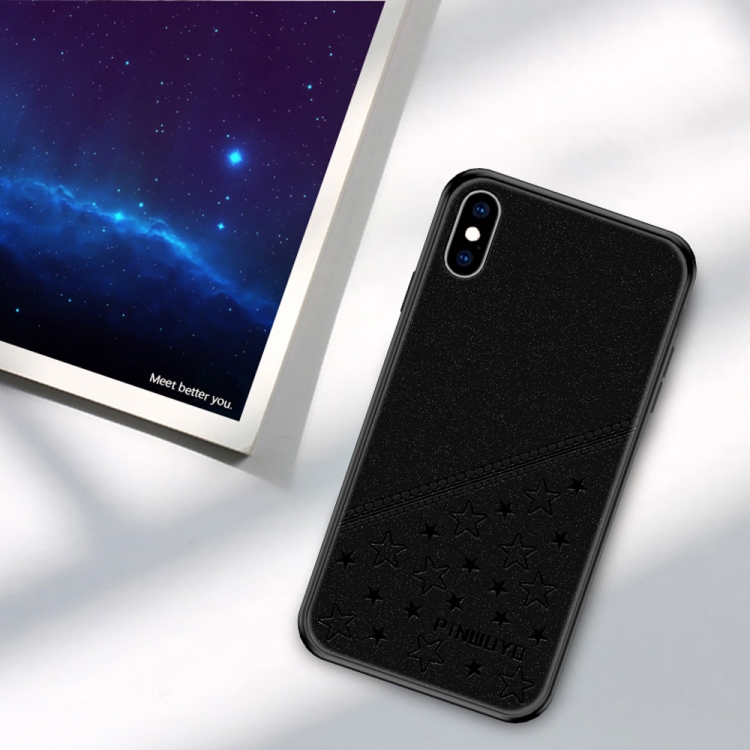 

PINWUYO Full Coverage Waterproof Shockproof PC+TPU+PU Case for iPhone XS / X(Black)