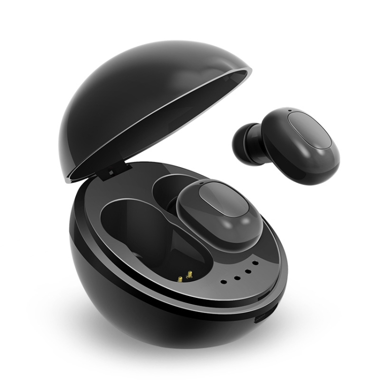 

A10 TWS Space Capsule Shape Wireless Bluetooth Earphone with Magnetic Charging Box & Lanyard, Support HD Call & Automatic Pairing Bluetooth(Black)