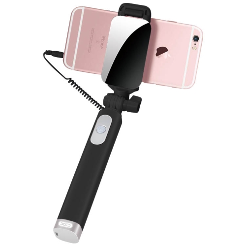 

XO SS03 Portable Mirror Compact Mini Selfie Stick for 3.5-6.0 inch Phones(Black)
