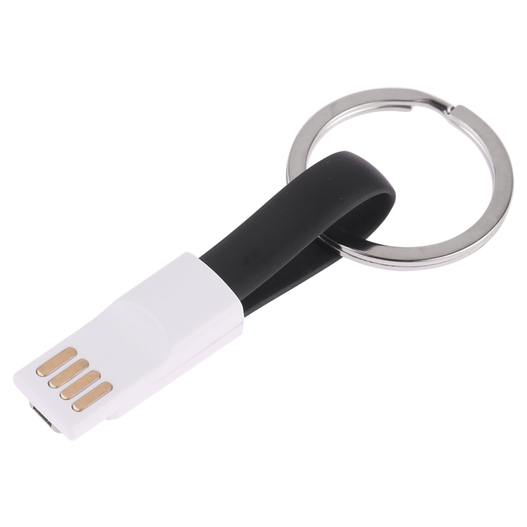 

2 in 1 USB to 8 Pin Magnetic Charging & Data Cable with Keychain (Black)
