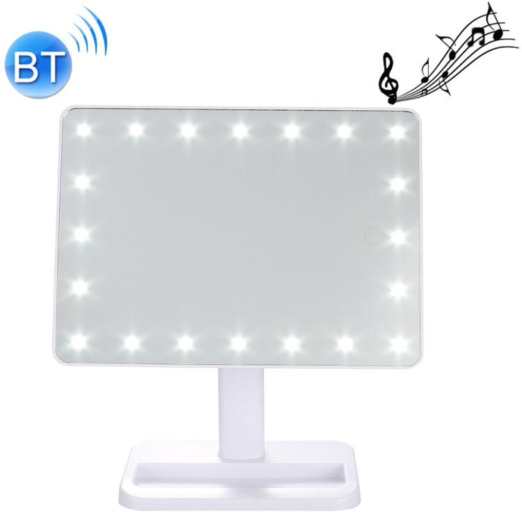 

S9 Bluetooth V4.2 Speaker LED Makeup Mirror Smart Music Player (White)