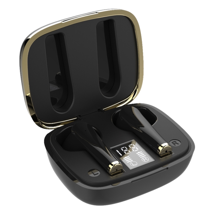 

KONKA KT20 TWS Semi-in-ear Touch Bluetooth Earphone with Three-screen Battery Digital Display & Charging Box, Support Automatic Pairing (Black)